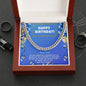 Son Gifts Necklace, Happy Birthday To Our Son, Cuban Link Chain, Gift for Son