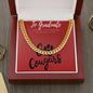 Washington State Necklace, Cuban Chain, Graduate Men's Gift, Cougar, Graduation Day