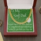 Golf Gifts For Men, To My Golf Dad, Cuban Chain Necklace, Gift for Dad, Gift from Son