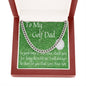 Golf Gifts For Men, To My Golf Dad, Cuban Chain Necklace, Gift for Dad, Gift from Son