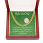 Golf Gifts For Men, Hole in One, Cuban Link Chain, Gift for Friend, Gift for Son, Gift from Mom