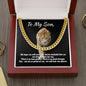 To My Son, Cuban Link Chain, Gift for Son, Gift from Mom and Dad, Birthday Gift Ideas