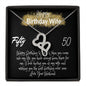 Fifty 50, To My Wife, I Love You Necklace, Wife Gift, Milestone Gifts, Gift from Husband
