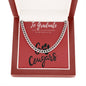 Washington State Necklace, Cuban Chain, Graduate Men's Gift, Cougar, Graduation Day