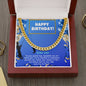 FISHING DAD Necklace, DAD Gift Necklace, Happy Birthday To My Dad, Cuban Link Chain