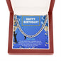 FISHING DAD Necklace, DAD Gift Necklace, Happy Birthday To My Dad, Cuban Link Chain