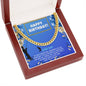 FISHING DAD Necklace, DAD Gift Necklace, Happy Birthday To My Dad, Cuban Link Chain