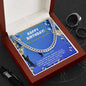 FISHING DAD Necklace, DAD Gift Necklace, Happy Birthday To My Dad, Cuban Link Chain