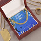 FATHER's Day Necklace, Fishing Dad Gift, To My Dad, Cuban Link Chain