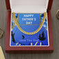 FATHER'S DAY Necklace, Fishing Dad, DAD Gift, To My Dad, Cuban Link Chain, Gift for Dad