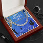 FATHER'S DAY Necklace, Fishing Dad, DAD Gift, To My Dad, Cuban Link Chain, Gift for Dad
