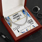 FATHER'S DAY Necklace, DAD Gift, Happy Father's Day To My Dad, Cuban Link Chain, Gift for Dad