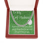 FATHER'S DAY Necklace, Golf Gifts For Men, To My Golf Husband, Cuban Chain Necklace