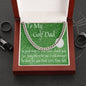 Golf Gifts For Men, To My Golf Dad, Cuban Chain Necklace, Gift for Dad, Gift from Son