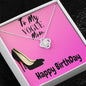 Happy Birthday Wife, Vogue Fashion, Wife Necklace Gift for Birthday, Birthday Gift Wife