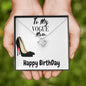 Happy Birthday Wife, Vogue Fashion, Wife Necklace Gift for Birthday, Birthday Gift Wife