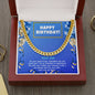 DAD Gifts Necklace, Happy Birthday To My Dad, Cuban Link Chain, Gift for Dad