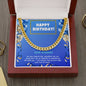 HUSBAND Gifts Necklace, Happy Birthday To My HUSBAND, Cuban Link Chain
