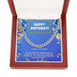 HUSBAND Gifts Necklace, Happy Birthday To My HUSBAND, Cuban Link Chain