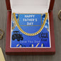 FATHER'S DAY Necklace, Farmer Dad Necklace, DAD Gift, To My Dad, Cuban Link Chain, Gift for Dad