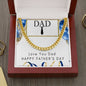 FATHER'S DAY Necklace, DAD Gift, Happy Father's Day To My Dad, Cuban Link Chain