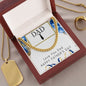 FATHER'S DAY Necklace, DAD Gift, Happy Father's Day To My Dad, Cuban Link Chain