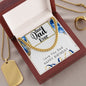 FATHER'S DAY Necklace, DAD Gift, Happy Birthday To My Dad, Cuban Link Chain, Gift for Dad