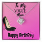 Happy Birthday Wife, Vogue Fashion, Wife Necklace Gift for Birthday, Birthday Gift Wife