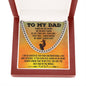 FATHER'S DAY Necklace, Dad Gift, To My Dad, Cuban Link Chain, Gift for Dad, Gift from Son