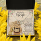 Happy Birthday, To My Beautiful Wife, Anniversary Necklace, Message Card Gift