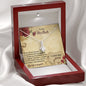 BIRTHDAY MOM Necklace, Message Card Mom, Alluring Beauty Necklace