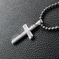 Happy Father's Day Necklace Cross, Dad Gift from Son, Message Card Necklace