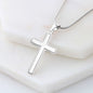 Happy Father's Day Necklace Cross, Dad Gift from Son and Daughter