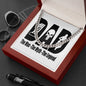FATHER'S DAY Necklace, DAD Gift, Happy Father's Day To My Dad, Cuban Link Chain, Gift for Dad
