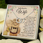 Happy Birthday Wife, Anniversary Necklace, Message Card, Wife Necklace