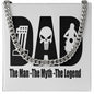 FATHER'S DAY Necklace, DAD Gift, Happy Father's Day To My Dad, Cuban Link Chain, Gift for Dad