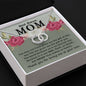 Best Bonus Mom Necklace, Perfect Pair Cubic Zirconia Necklace, For Mom's Birthday