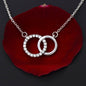 Best Bonus Mom Necklace, Perfect Pair Cubic Zirconia Necklace, For Mom's Birthday