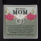 Best Bonus Mom Necklace, Perfect Pair Cubic Zirconia Necklace, For Mom's Birthday