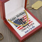 Happy Birthday Veteran Necklace, Cuban Link Chain Necklace