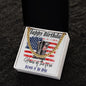 Happy Birthday Veteran Necklace, Cuban Link Chain Necklace