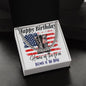 Happy Birthday Veteran Necklace, Cuban Link Chain Necklace