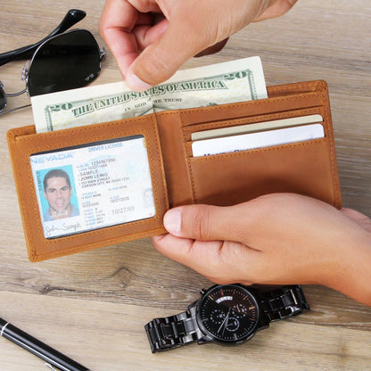 Hunting Deer Leather Wallet