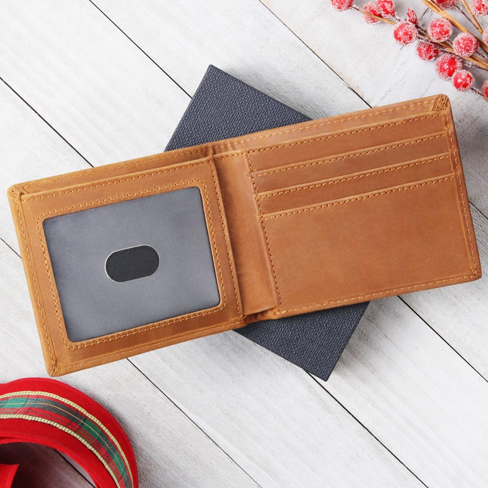 Hunting Deer Leather Wallet
