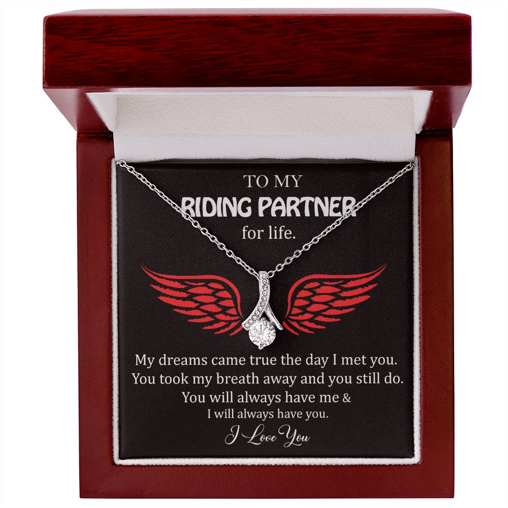 To My Riding Partner, Harley Lovers, Alluring Beauty, Message Card Necklace