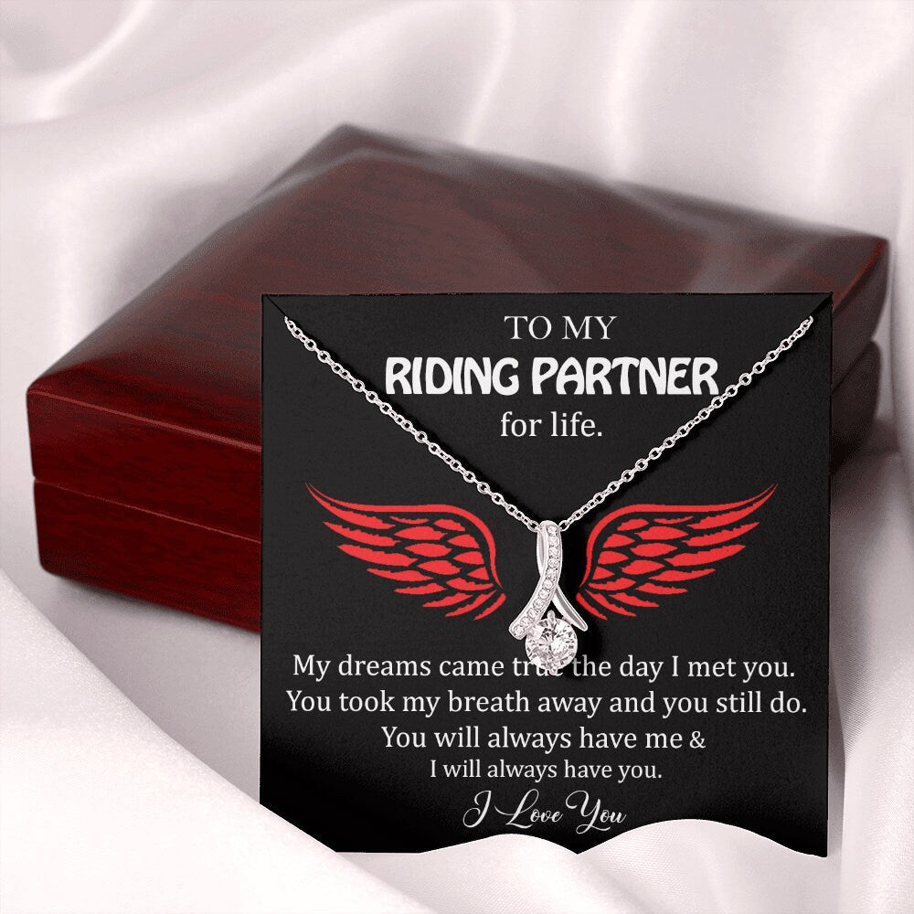 To My Riding Partner, Harley Lovers, Alluring Beauty, Message Card Necklace