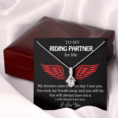 To My Riding Partner, Harley Lovers, Alluring Beauty, Message Card Necklace
