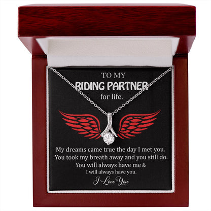 To My Riding Partner, Harley Lovers, Alluring Beauty, Message Card Necklace