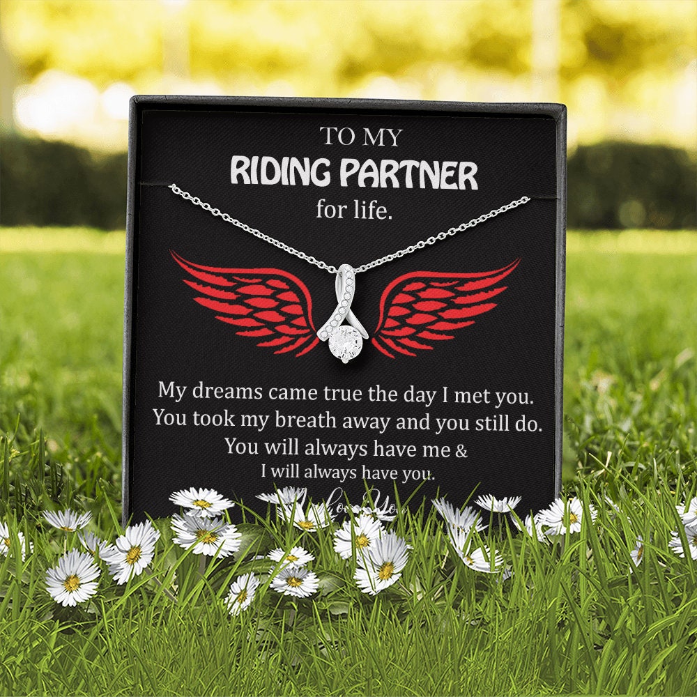 To My Riding Partner, Harley Lovers, Alluring Beauty, Message Card Necklace