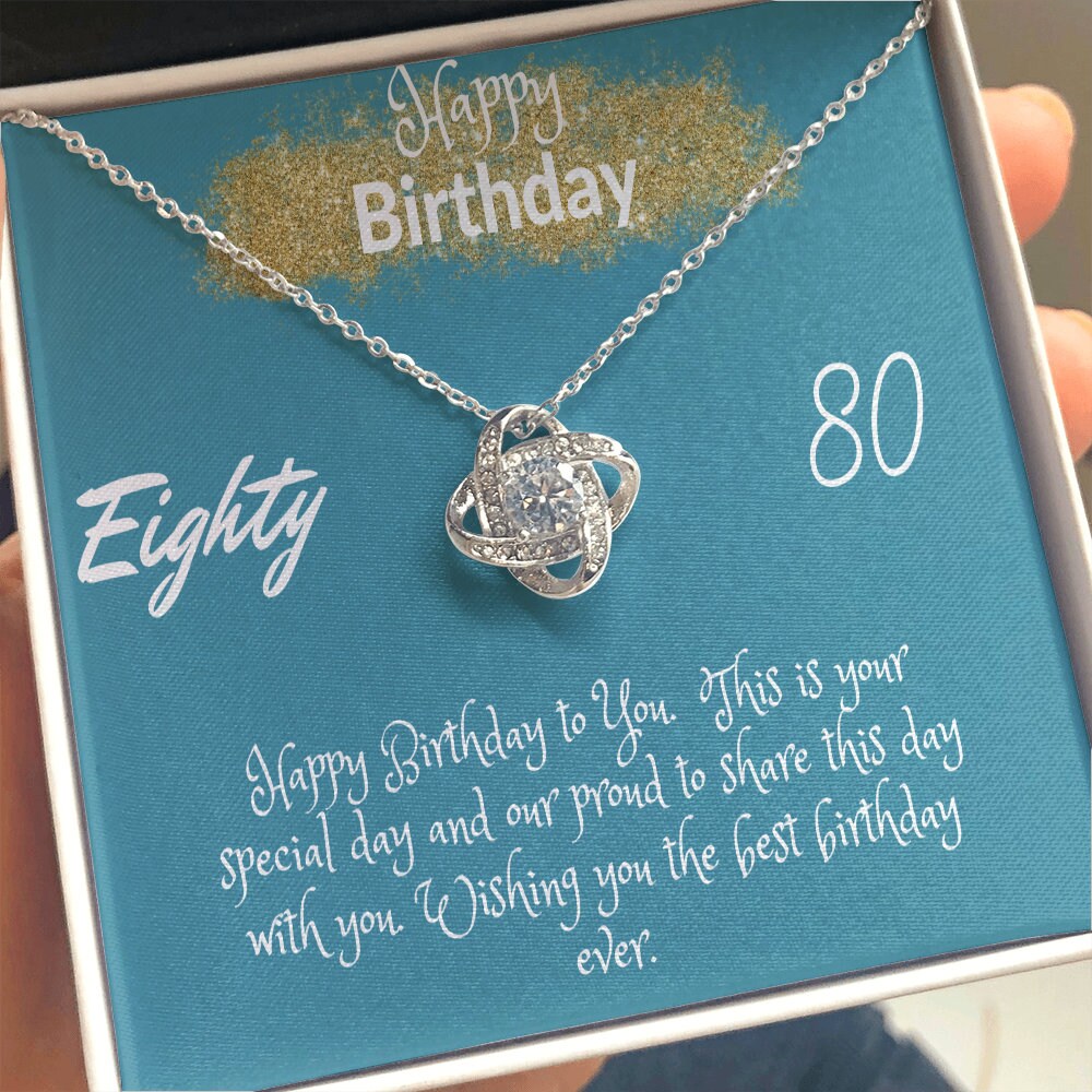 Love Knot, 80th Birthday For Her Gift, 80th Birthday Gift For Her, Eighteenth Birthday